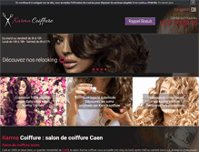 Tablet Screenshot of karma-coiffure-caen.com